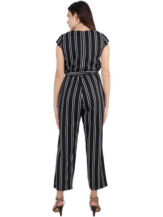 stripes full leg jumpsuit - 19215429 - Standard Image - 3
