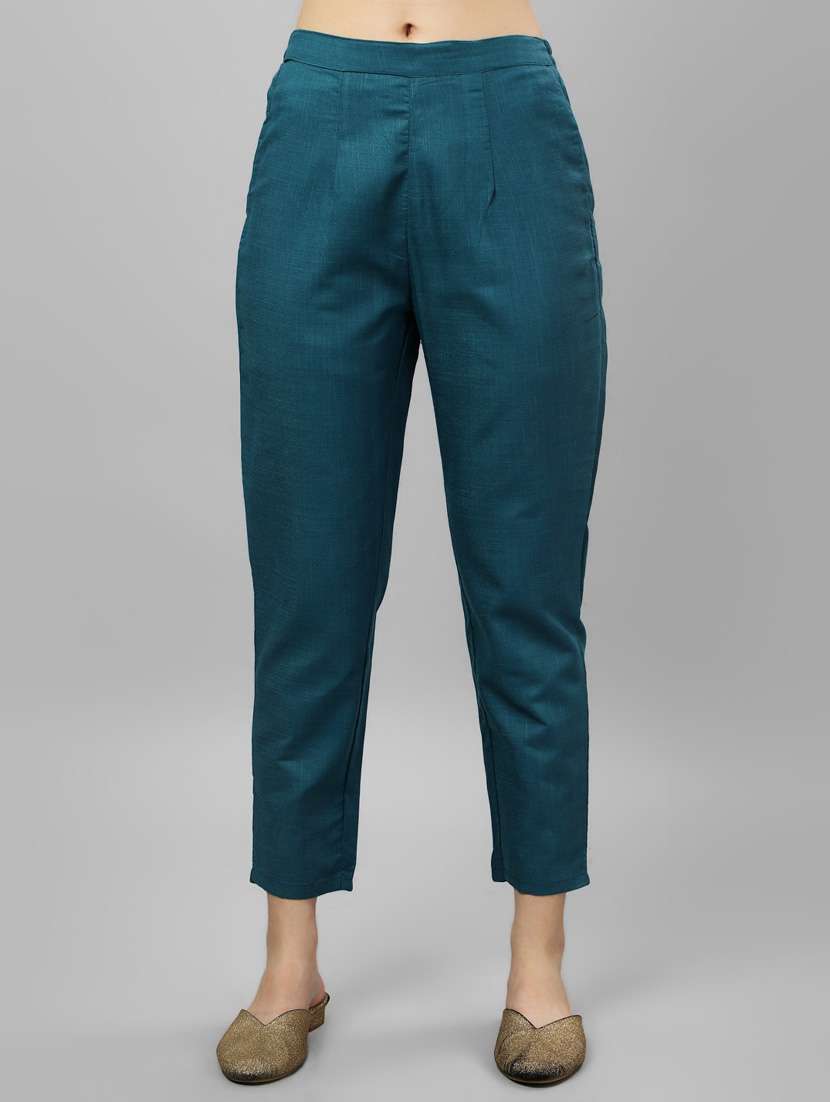 blue cotton blend kurta pant  set - 19215849 -  Standard Image - 3