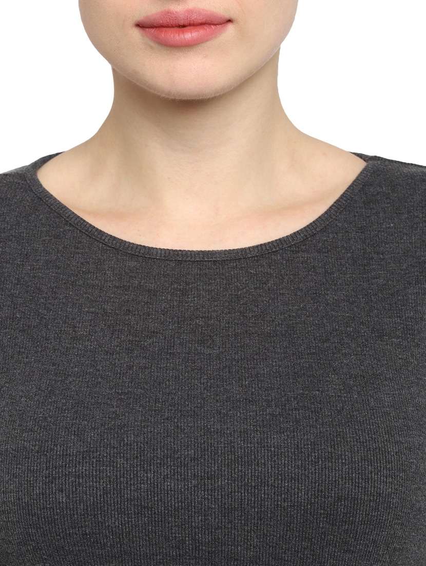 women's plain round neck t-shirt - 19219583 -  Standard Image - 3