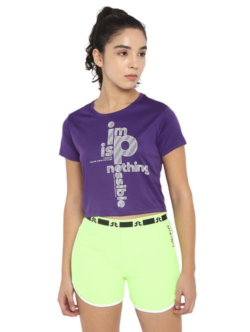 women's front print round neck t-shirt - 19219591 -  Standard Image - 0