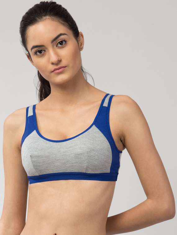 multi coloured solid sports bra