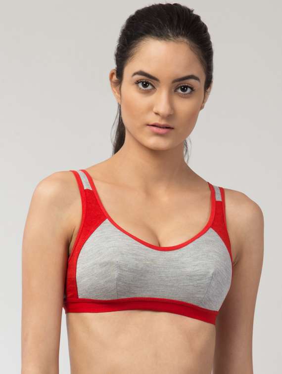 multi coloured solid sports bra