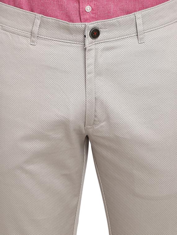 grey solid flat front formal trouser - 19220707 - Standard Image - 3