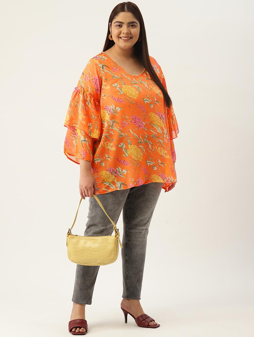 women's straight v neck top - 19220843 - Standard Image - 3