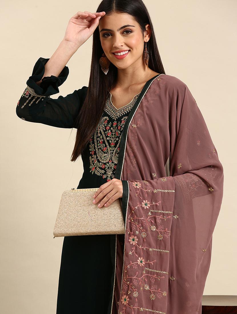 embroidered unstitched suit set - 19220945 - Standard Image - 3