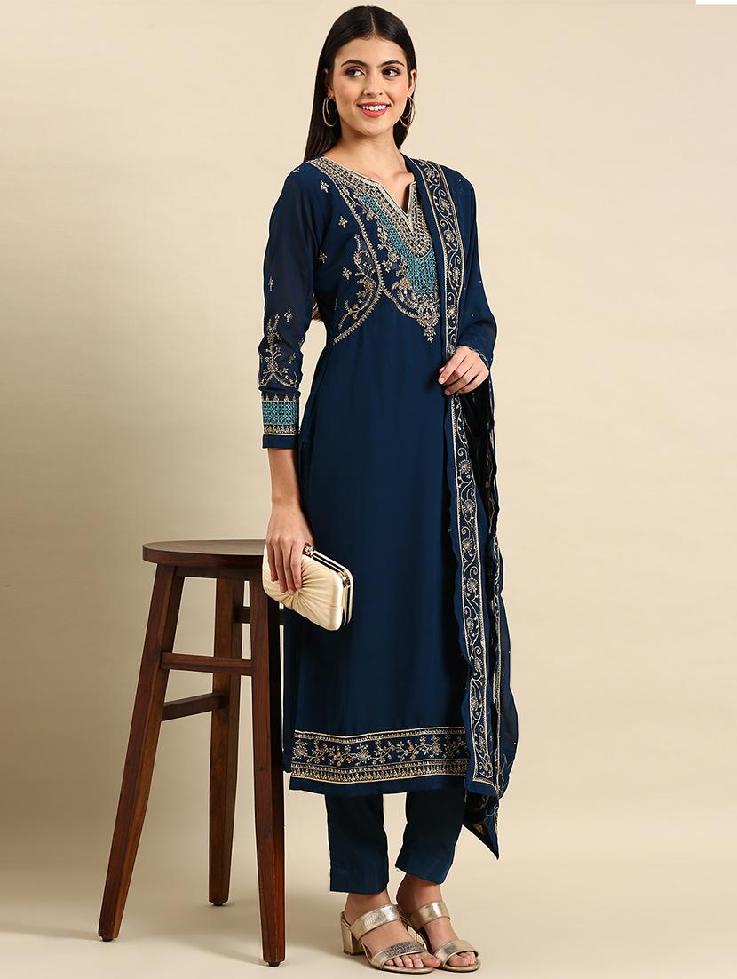 embroidered unstitched suit set - 19220951 - Zoom Image - 0