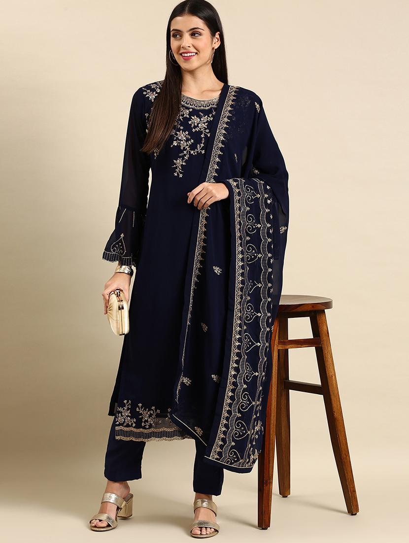 embroidered unstitched suit set - 19220956 - Zoom Image - 0