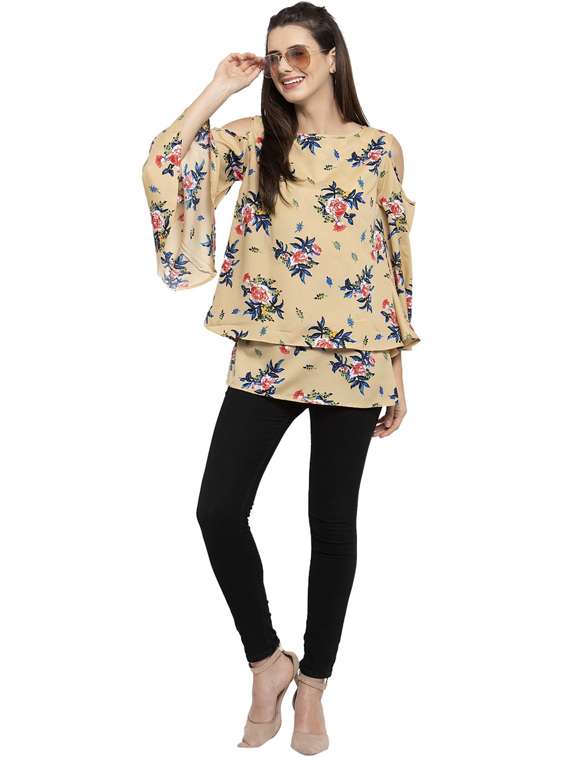 women's peplum round neck top - 19221318 -  Standard Image - 3