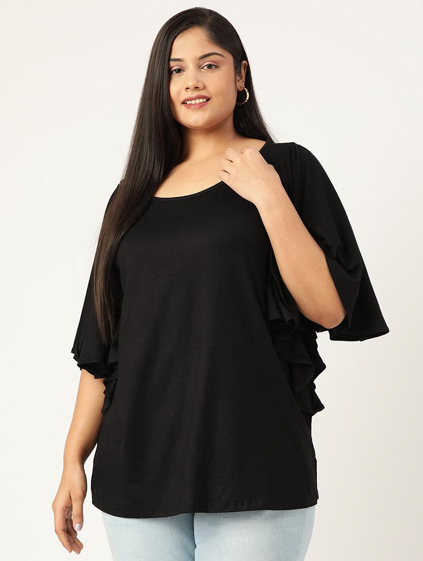 women's straight round neck top