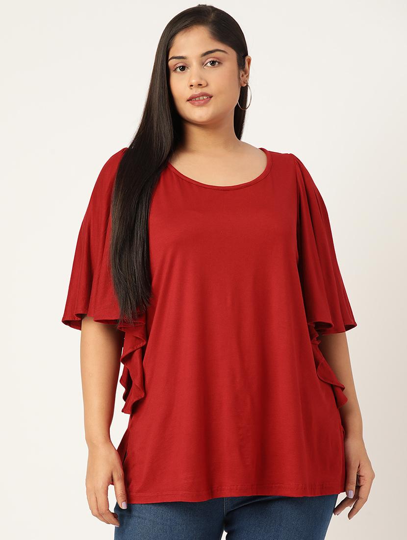 women's straight round neck top - 19223346 - Zoom Image - 0