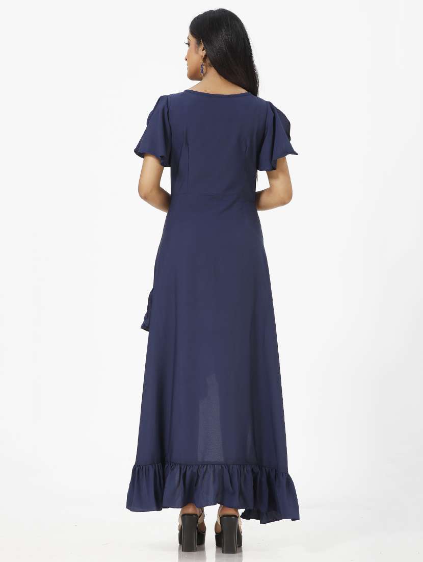 women's high low solid dress - 19223532 -  Standard Image - 3