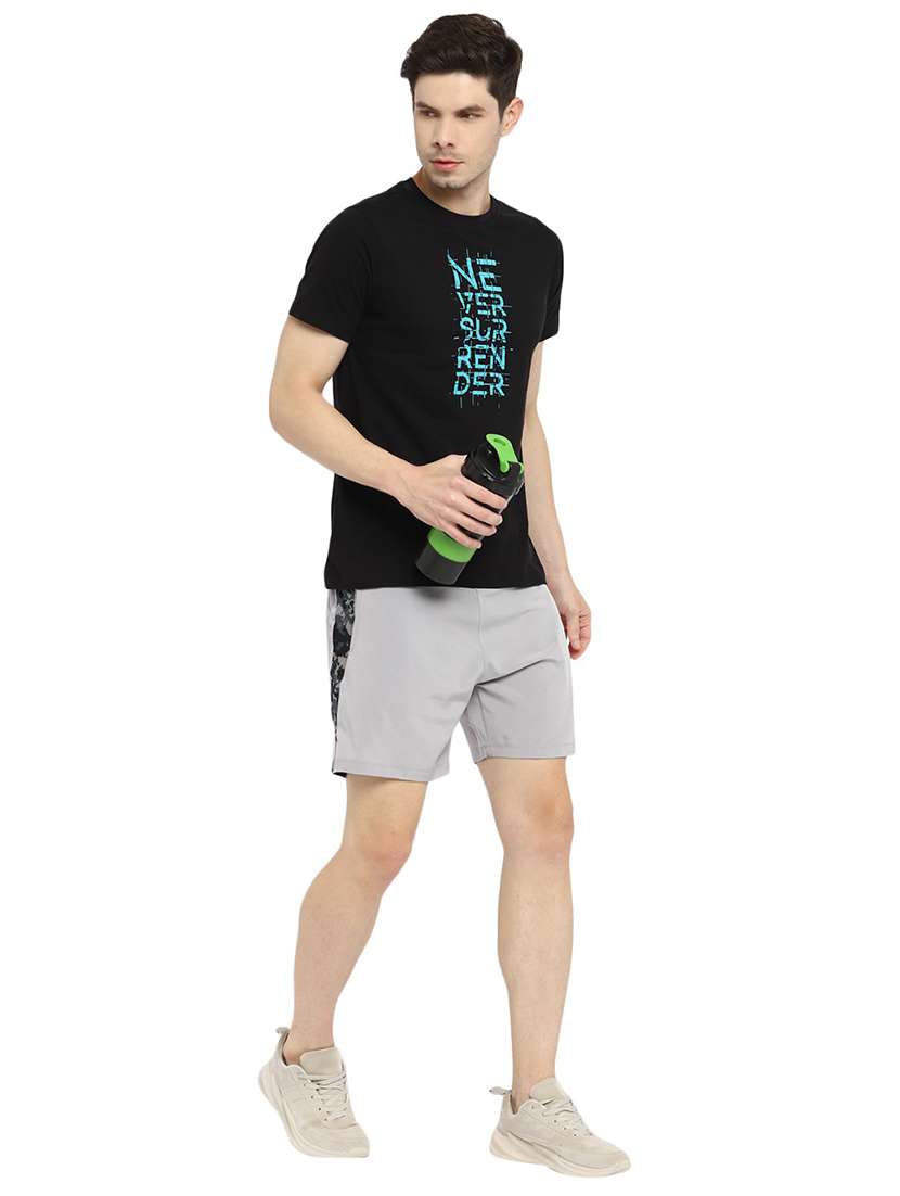 grey mid rise solid short - 19223680 -  Standard Image - 3