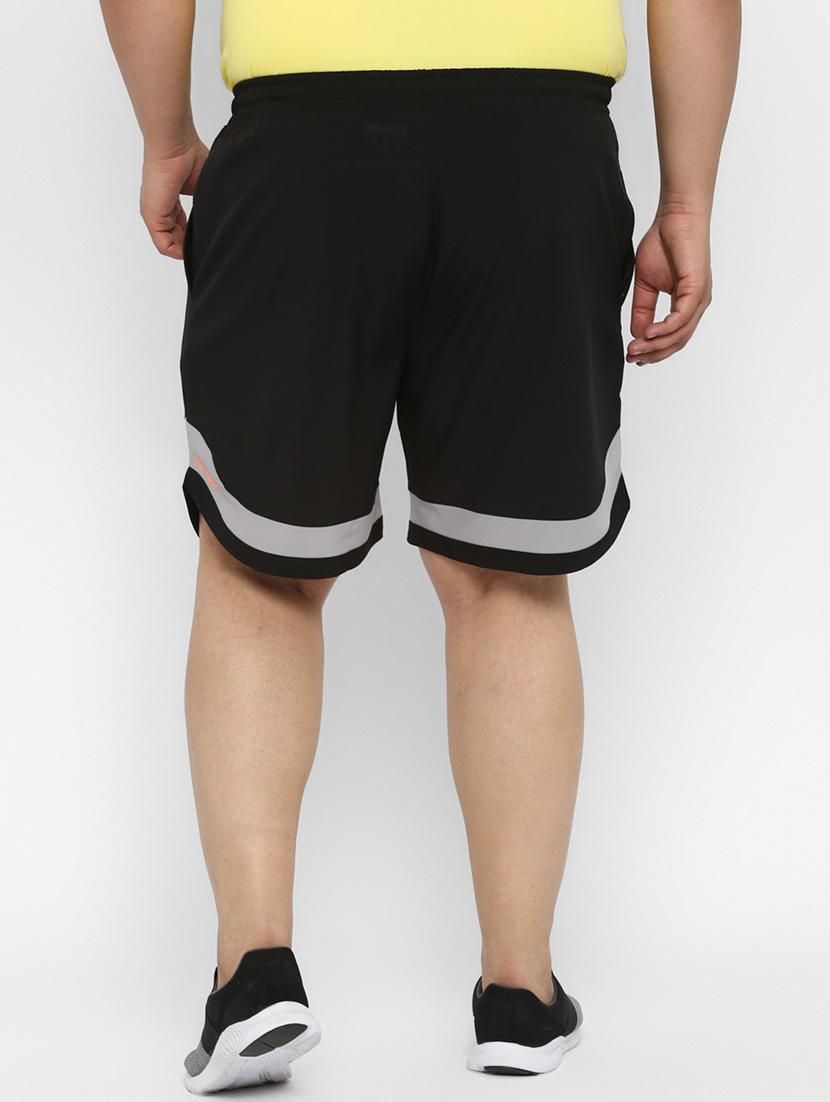black mid rise color block shorts - 19223712 - Standard Image - 3