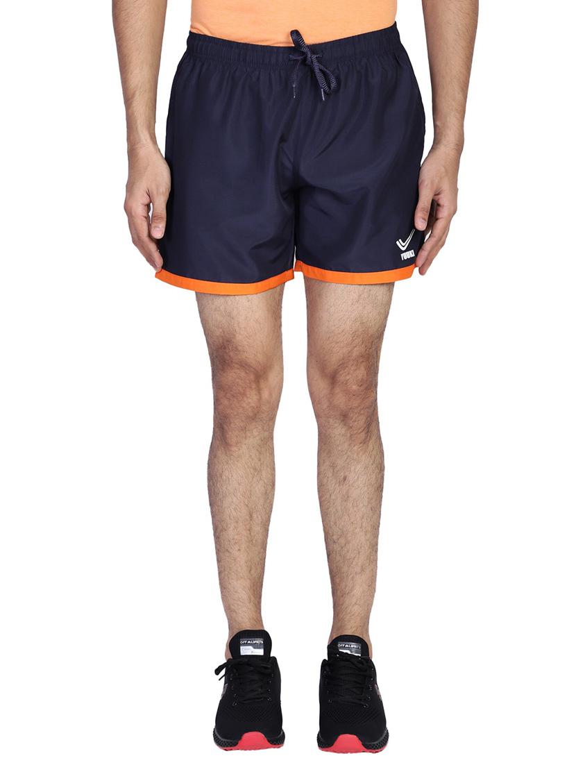 blue mid rise solid short - 19223715 -  Zoom Image - 0