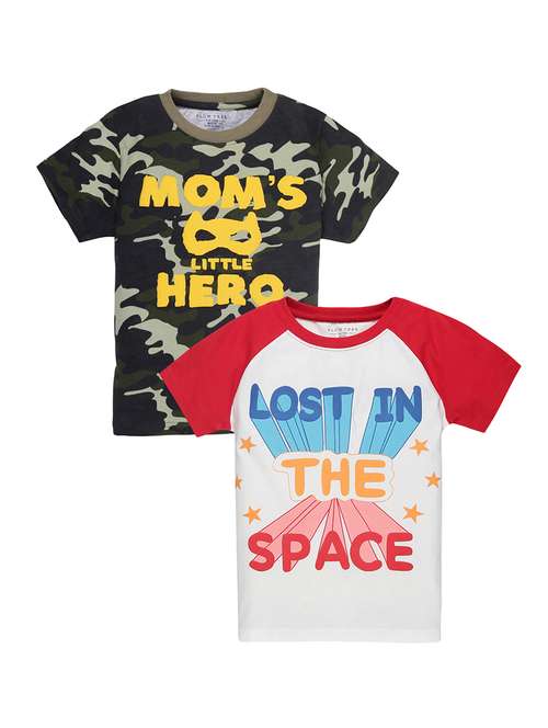 cotton blend printed t-shirt - 19223745 - Standard Image - 0