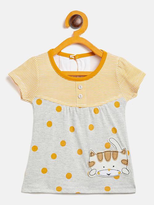 girls round neck printed frock - 19224092 - Standard Image - 0