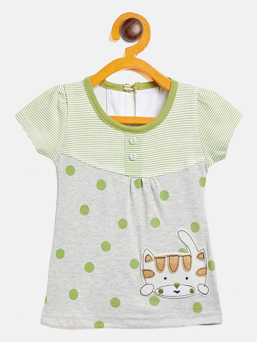 girls round neck printed frock - 19224093 - Zoom Image - 0