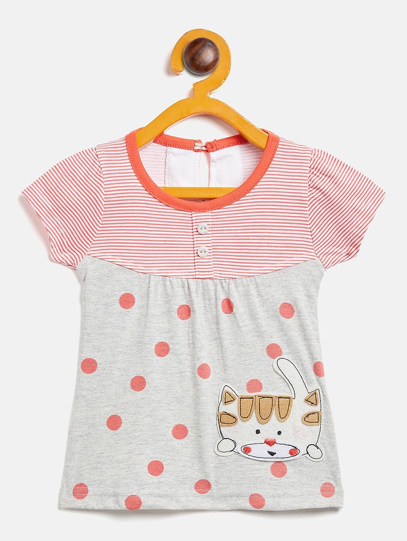 girls round neck printed frock - 19224095 - Zoom Image - 0