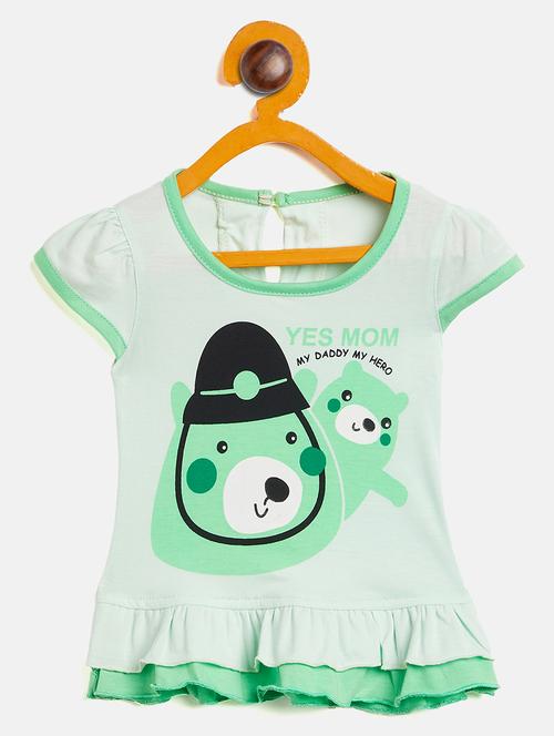 girls round neck printed frock - 19224097 - Standard Image - 0