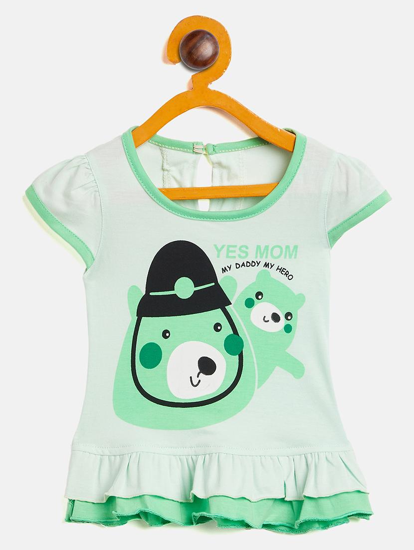 girls round neck printed frock - 19224097 - Zoom Image - 0