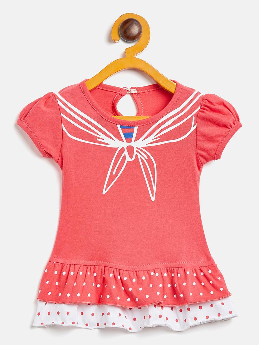 girls round neck printed frock - 19224118 - Zoom Image - 0