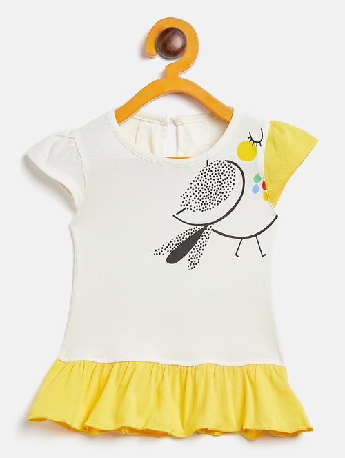 girls round neck printed frock - 19224129 - Standard Image - 0