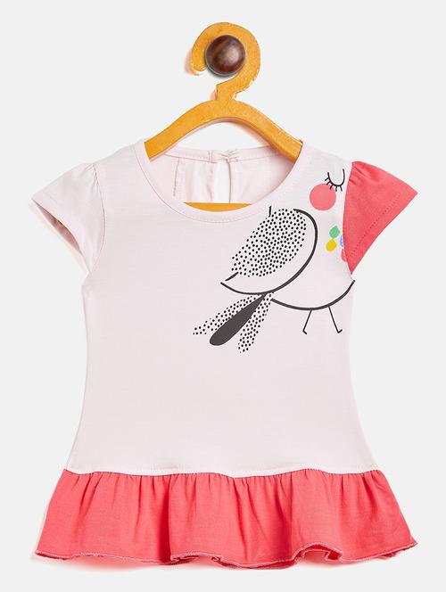 girls round neck printed frock - 19224130 - Standard Image - 0