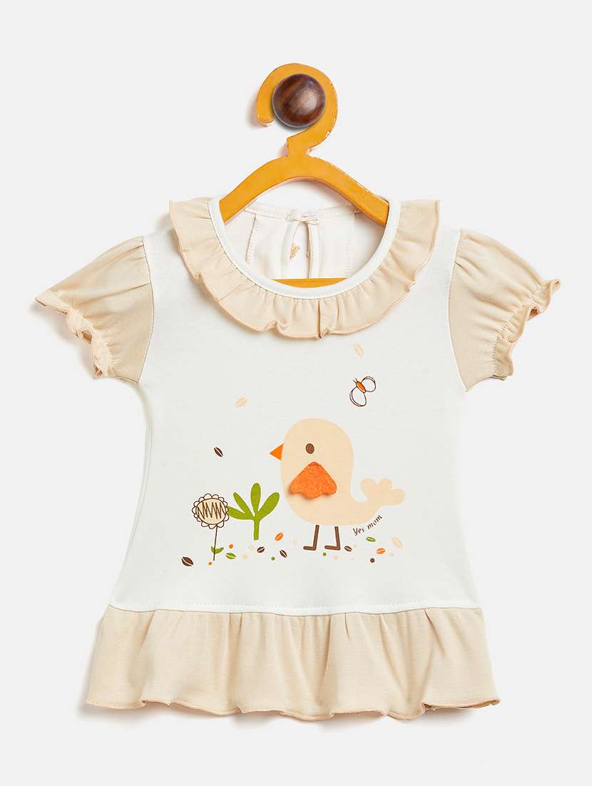 girls round neck printed frock - 19224158 - Zoom Image - 0