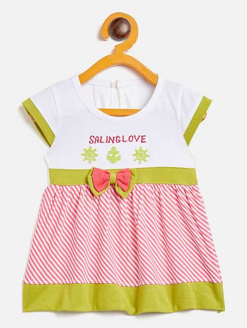 girls round neck printed frock - 19224178 -  Standard Image - 0