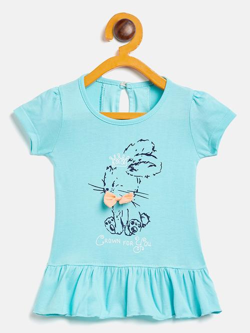 girls round neck printed frock - 19224180 - Standard Image - 0