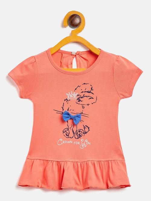 girls round neck printed frock - 19224183 - Standard Image - 0