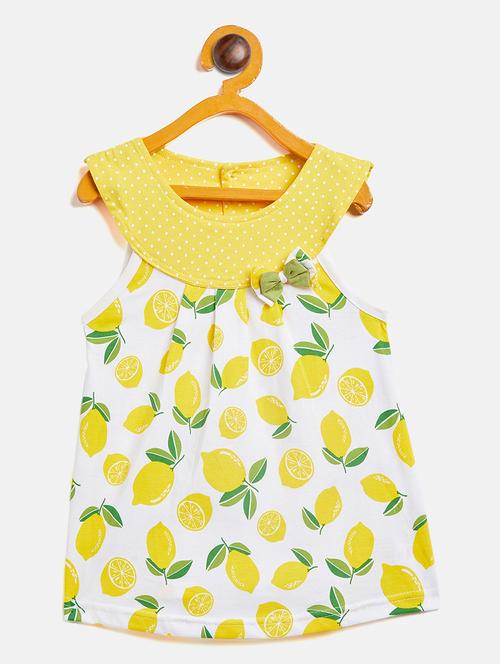 girls round neck printed frock - 19224196 - Standard Image - 0
