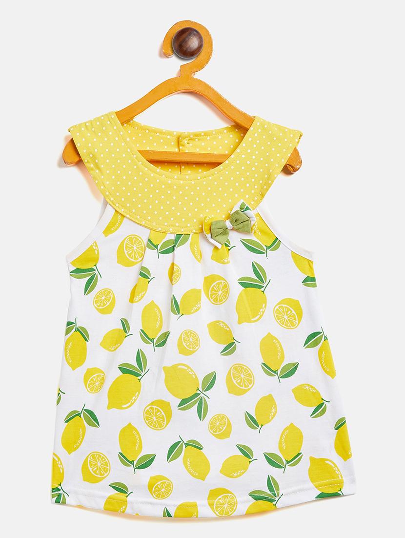 girls round neck printed frock - 19224196 - Zoom Image - 0
