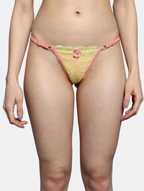 lace detailed thongs panty - 19224810 - Standard Image - 0