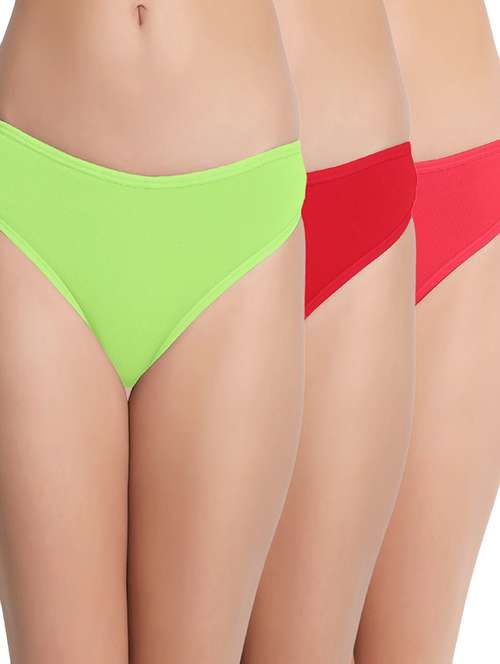 multi colored solid panty combo - 19224953 -  Standard Image - 0