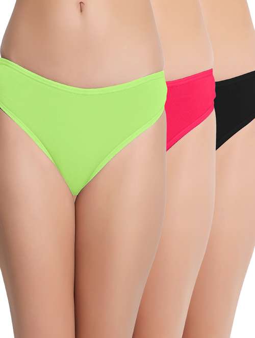 multi colored solid panty combo - 19224960 -  Standard Image - 0