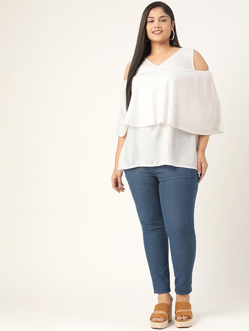 women's layered v neck top - 19225011 - Standard Image - 3