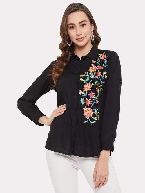 black embroidered shirt - 19225949 -  Standard Image - 0