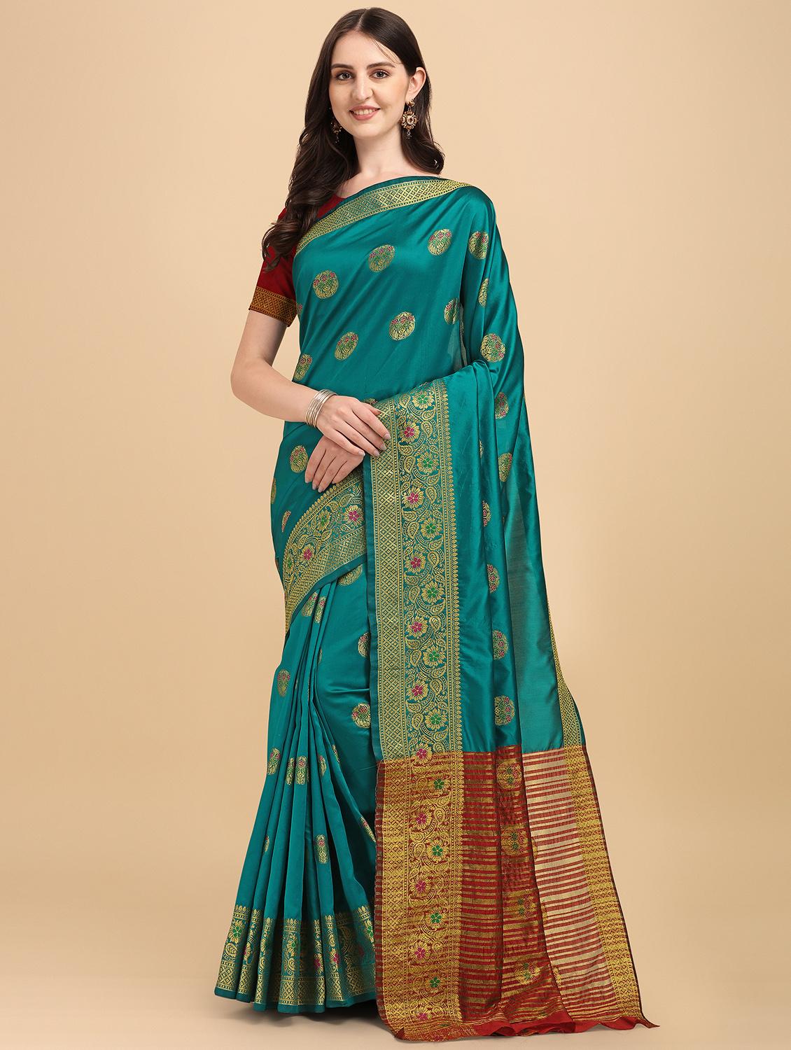 self design banarasi saree - 19226112 - Zoom Image - 0