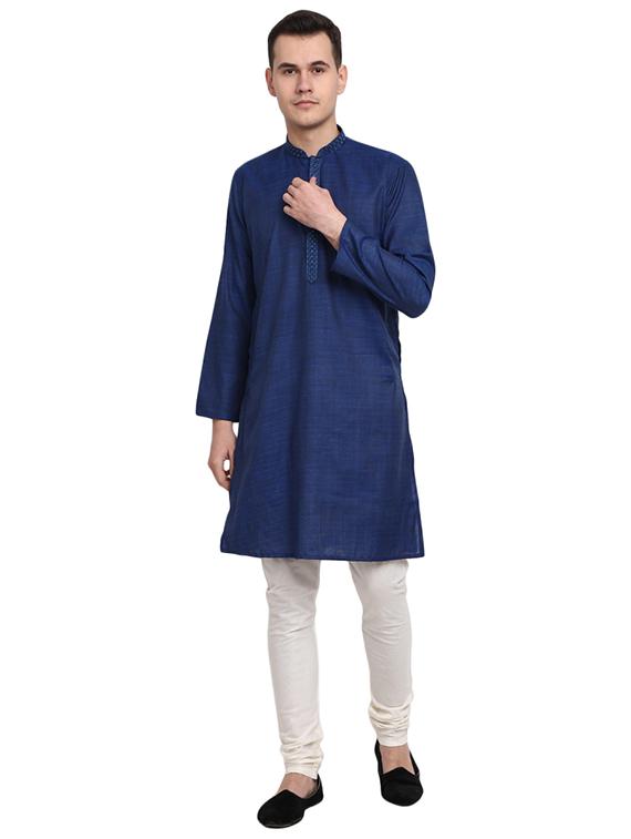 royal blue self design ethnic wear set - 19226580 -  Zoom Image - 0