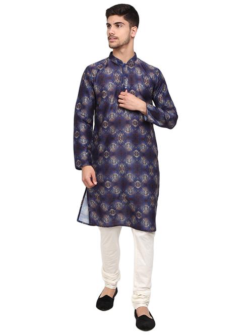 navy self design ethnic wear set - 19226581 -  Standard Image - 0