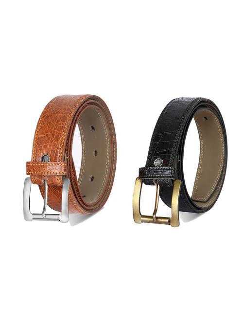pack of 2 leatherette belt - 19226761 - Standard Image - 0