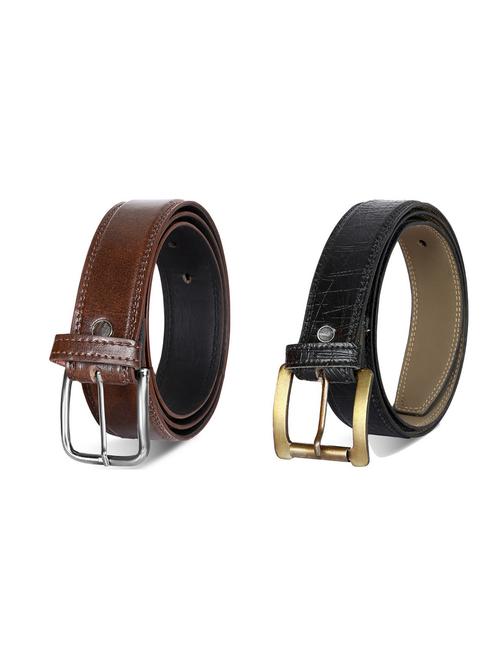 pack of 2 leatherette belt - 19226775 -  Standard Image - 0