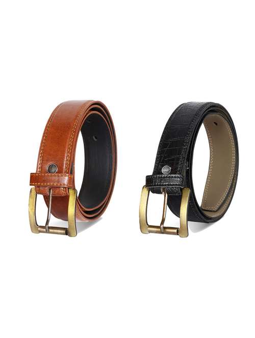 pack of 2 leatherette belt - 19226778 -  Standard Image - 0