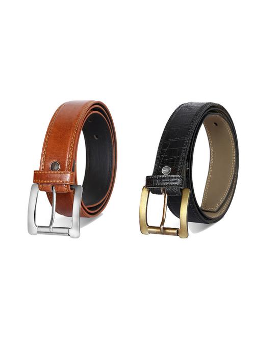 pack of 2 leatherette belt - 19226779 - Standard Image - 0