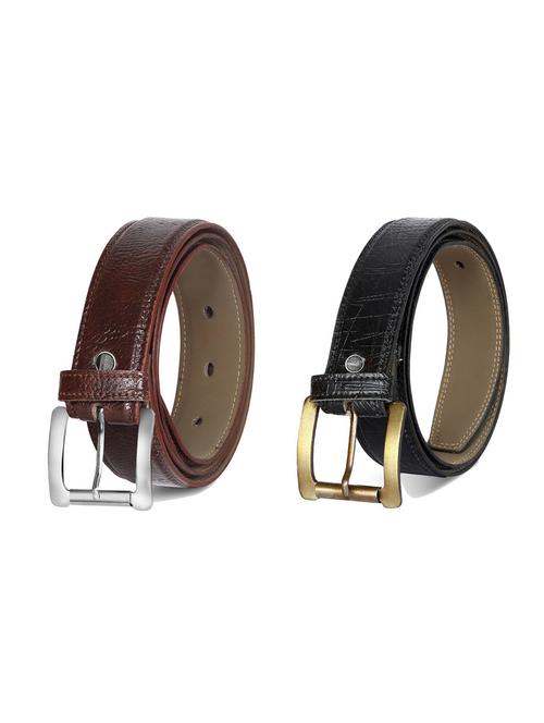 pack of 2 leatherette belt - 19226809 - Standard Image - 0