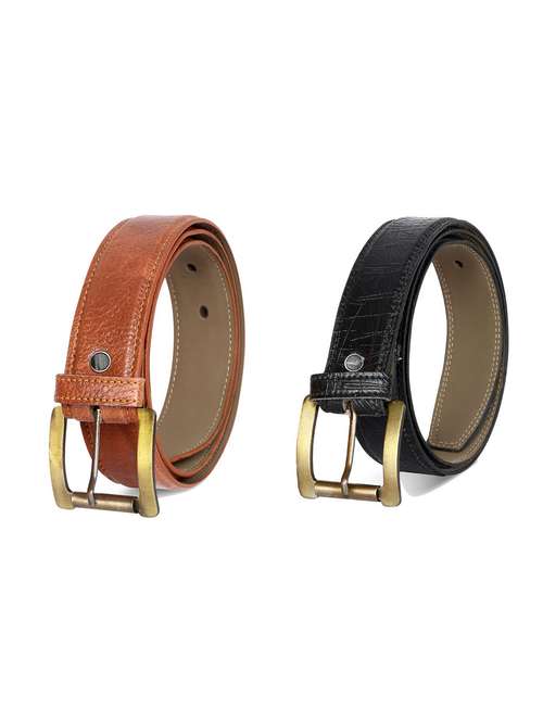 pack of 2 leatherette belt - 19226814 - Standard Image - 0