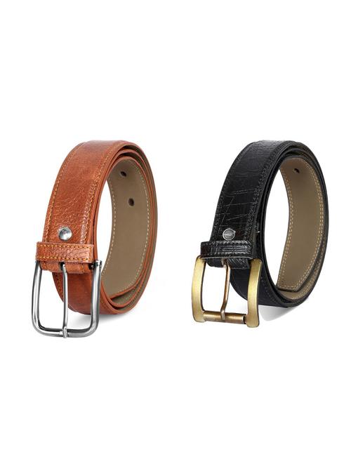 pack of 2 leatherette belt - 19226817 -  Standard Image - 0