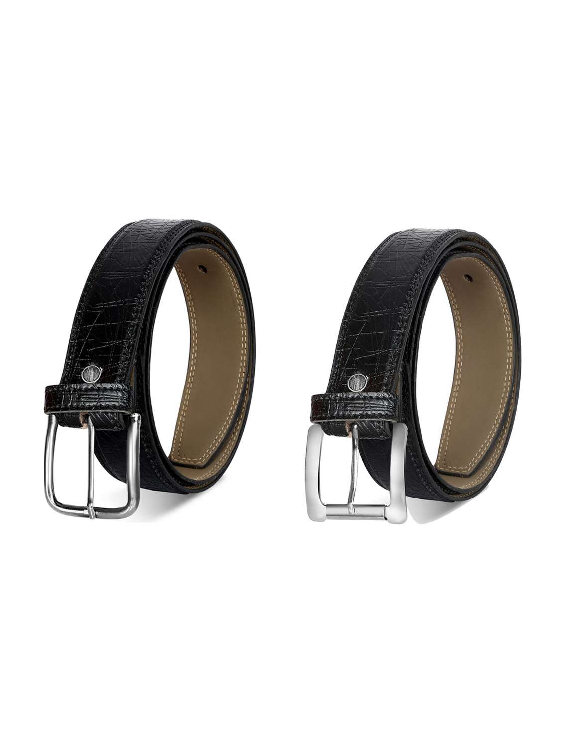 pack of 2 leatherette belt