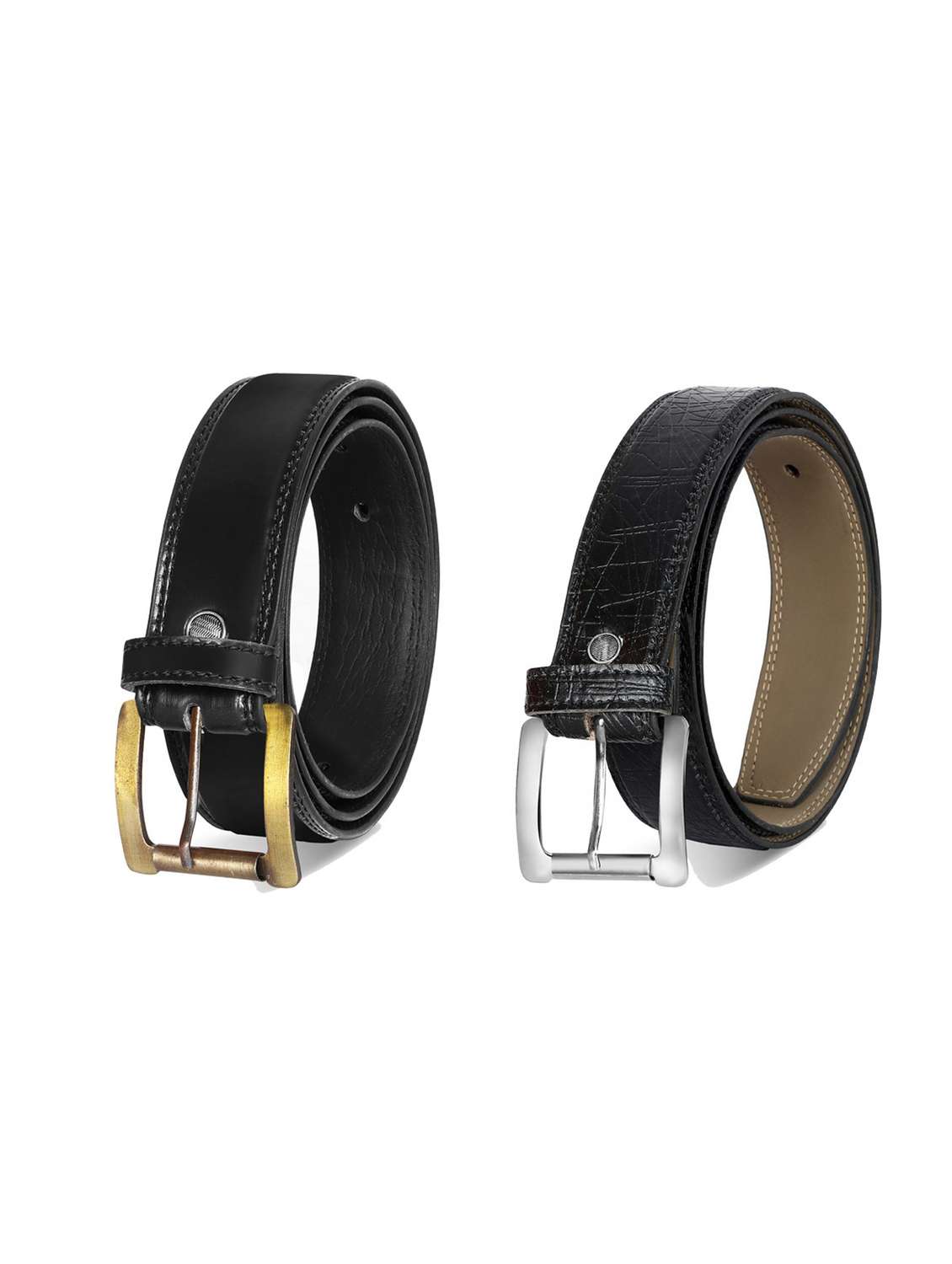 pack of 2 leatherette belt
